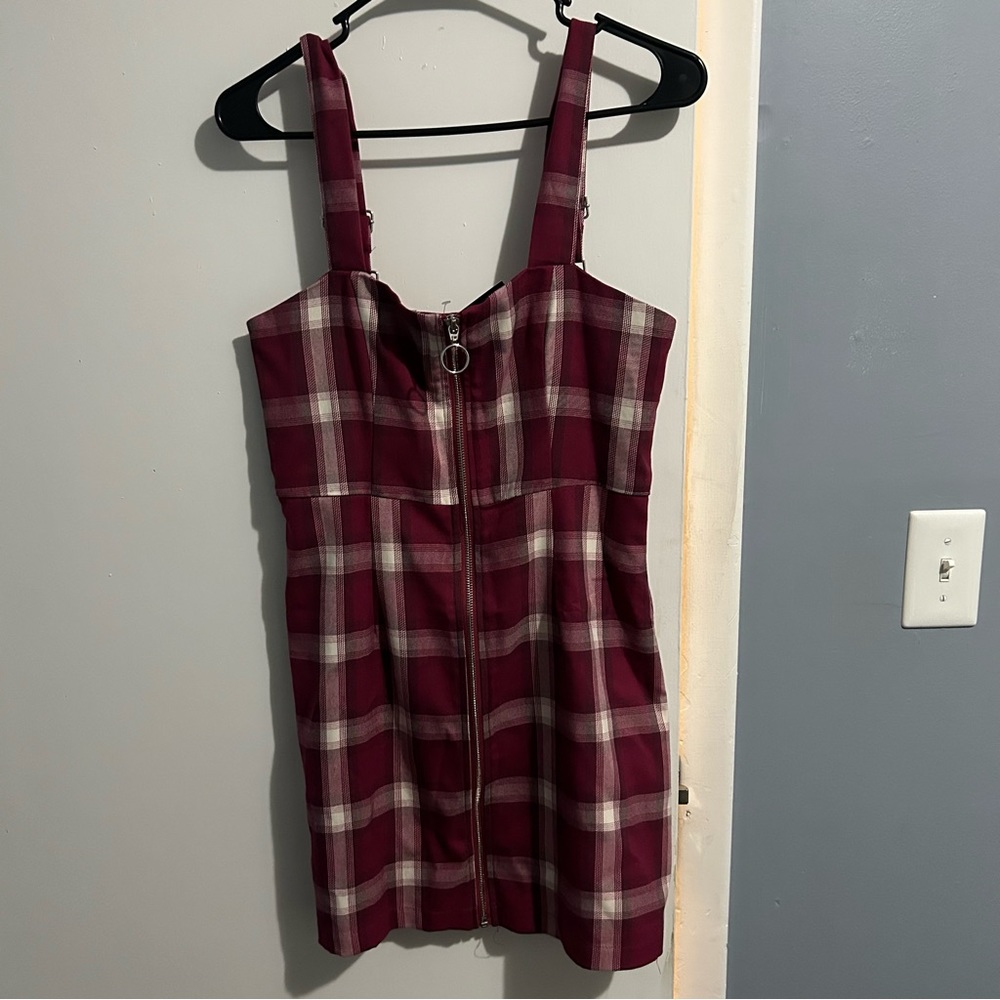 Forever 21 Zip Up Dress Plaid